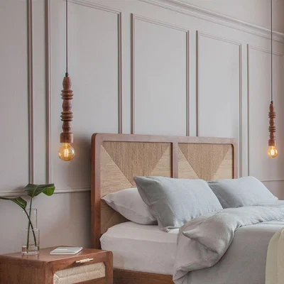 Atkin & Thyme Spindle Pendant Light Natural