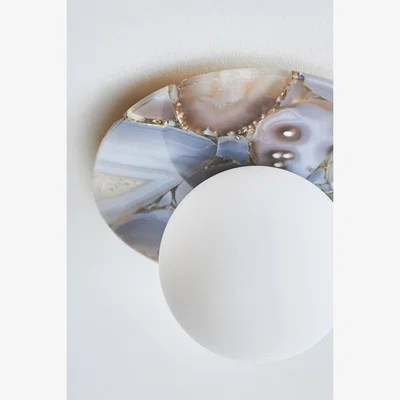 Anthropologie Zoey Agate Flush Mount Ceiling Light