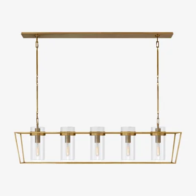 Andrew Martin Presidio Pendant Brass, Pendant Light, Hand-Rubbed Antique Brass - Andrew Martin