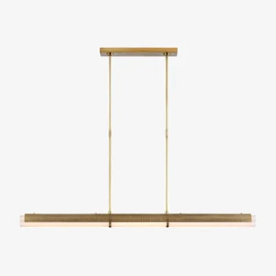 Andrew Martin Precision Linear Pendant Brass, Pendant Light, Antique-Burnished Brass - Andrew Martin