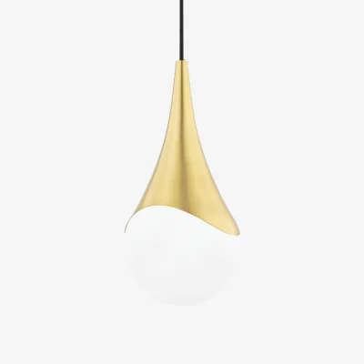 Andrew Martin Ariana Pendant Light, Brass - Andrew Martin