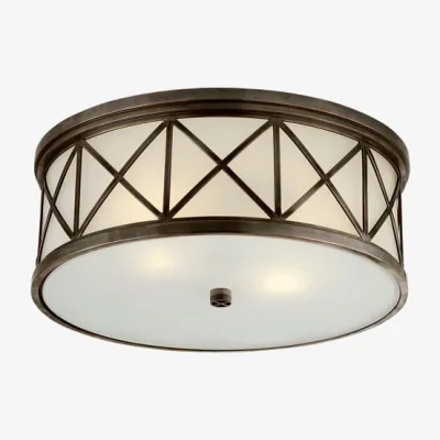 Andrew Martin Montpelier Flush Bronze, Ceiling Light, Large - Andrew Martin