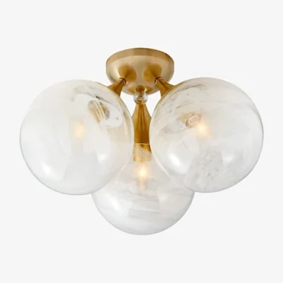 Andrew Martin Cristol Flush Light Brass, Flush Mount, Hand-Rubbed Antique Brass - Andrew Martin