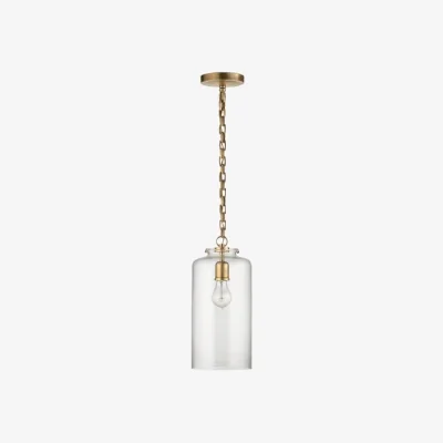 Andrew Martin Katie Pendant Brass, Pendant Light, Hand-Rubbed Antique Brass - Andrew Martin