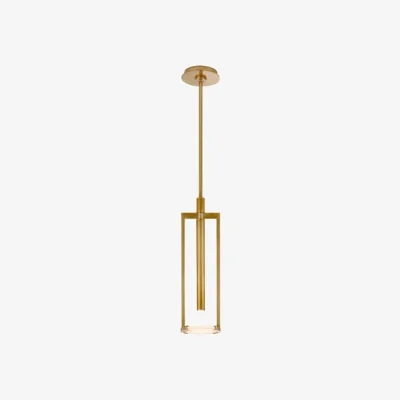 Andrew Martin Melange Disc Pendant Brass, Pendant Light, Small, Antique-Burnished Brass - Andrew Martin