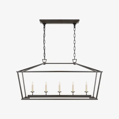 Andrew Martin Darlana Linear Pendant Iron, Pendant Light, Medium, Aged Iron - Andrew Martin