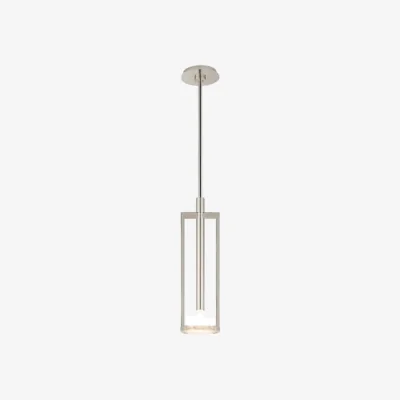 Andrew Martin Melange Disc Pendant Nickel, Pendant Light, Small, Polished Nickel - Andrew Martin