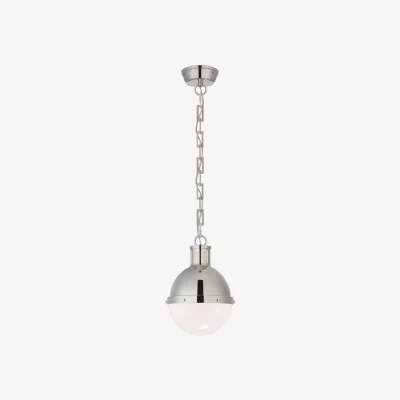 Andrew Martin Hicks Pendant Nickel, Pendant Light, Small, Polished Nickel - Andrew Martin