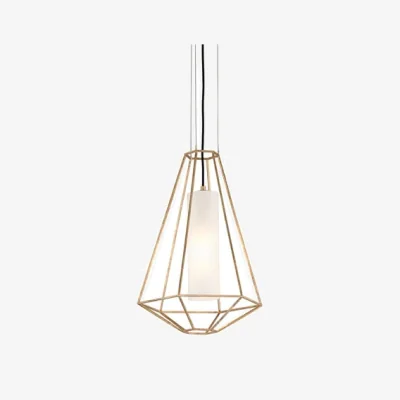 Andrew Martin Draft Tall Pendant, Ceiling Light, Gold - Andrew Martin
