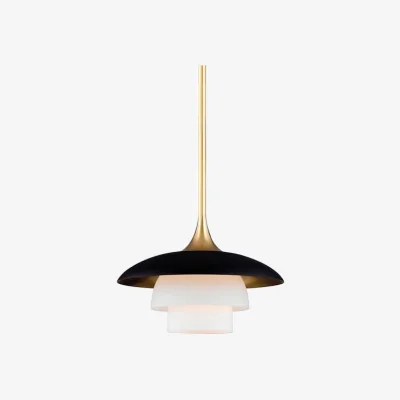 Andrew Martin Barron Pendant Light, Black/Brass - Andrew Martin