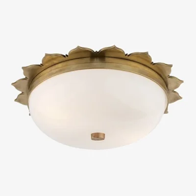 Andrew Martin Rachel Flush Light Brass, Ceiling Light, Natural Brass - Andrew Martin