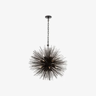 Andrew Martin Strada Pendant Iron, Pendant Light, Medium, Aged Iron - Andrew Martin