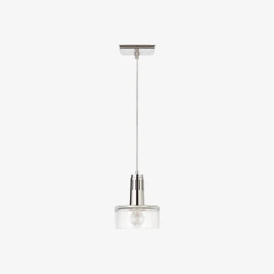 Andrew Martin Iris Pendant Nickel, Pendant Light, Polished Nickel - Andrew Martin