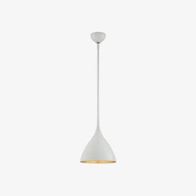 Andrew Martin Agnes Pendant Light, White, Small, Plaster White - Andrew Martin