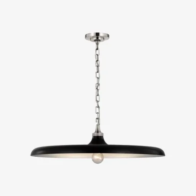 Andrew Martin Piatto Pendant Nickel, Pendant Light, Polished Nickel - Andrew Martin