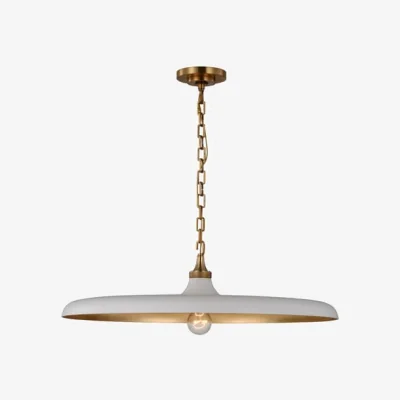 Andrew Martin Piatto Pendant Brass, Pendant Light, Hand-Rubbed Antique Brass - Andrew Martin