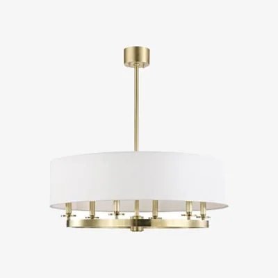 Andrew Martin Durham Round Pendant, Ceiling Light, Brass - Andrew Martin
