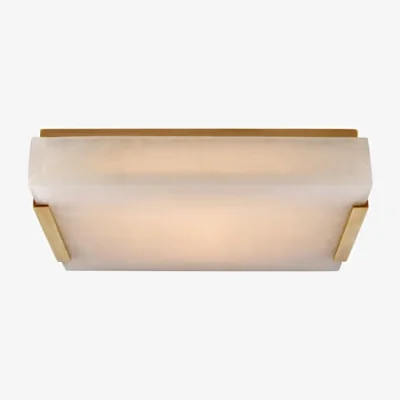 Andrew Martin Covet Flush Brass, Ceiling Light, Medium, Antique-Burnished Brass - Andrew Martin