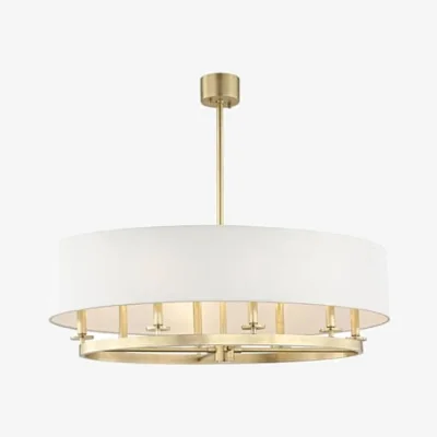 Andrew Martin Durham Oval Pendant Brass, Ceiling Light - Andrew Martin
