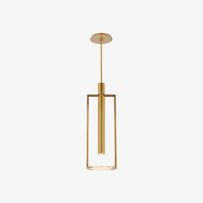 Andrew Martin Melange Pendant Brass, Pendant Light, Medium, Antique-Burnished Brass - Andrew Martin