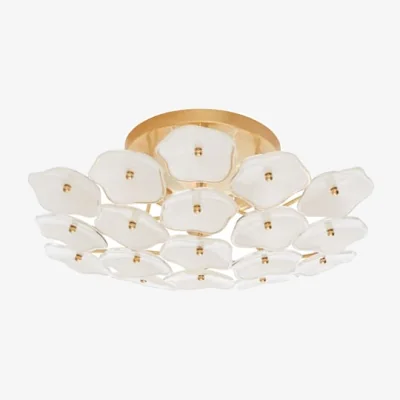 Andrew Martin Leighton Flush Brass, Ceiling Light, Soft Brass - Andrew Martin