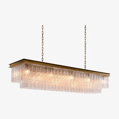 Barker and Stonehouse Timothy Oulton Bark Rectangular Pendant, Matt Brass
