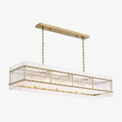 Barker and Stonehouse Eichholtz Ruby Rectangular Chandelier, Gold | Barker & Stonehouse