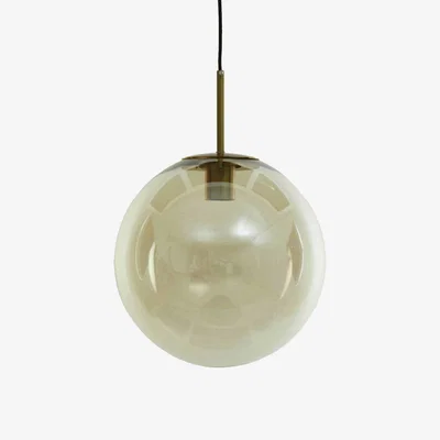 Barker and Stonehouse Amber Glass Pendant Light, Brown | Barker & Stonehouse
