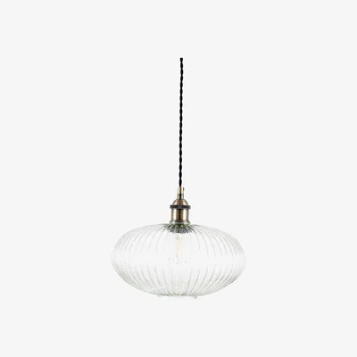 Barker and Stonehouse Glass Oval Pendant, Clear