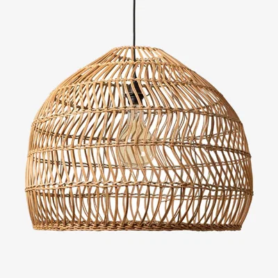 Barker and Stonehouse Large Rattan Dome Pendant Light, Neutral | Barker & Stonehouse