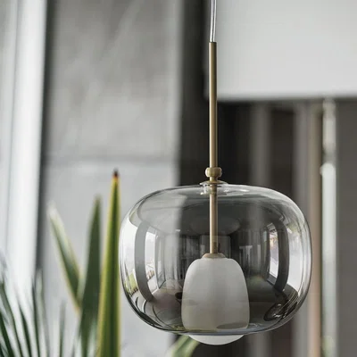 Barker and Stonehouse Bontempi Blow Pendant Light 56.22, Gold Glass | Barker & Stonehouse