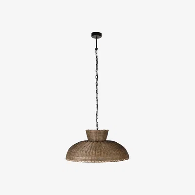 Barker and Stonehouse Round Rattan Pendant Light, Neutral | Barker & Stonehouse