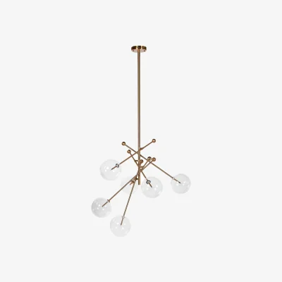 Barker and Stonehouse Glass Ball Shade Pendant Light Metal | Barker & Stonehouse