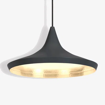 Barker and Stonehouse Tom Dixon BEAT WIDE PENDANT BLACK Light | Barker & Stonehouse