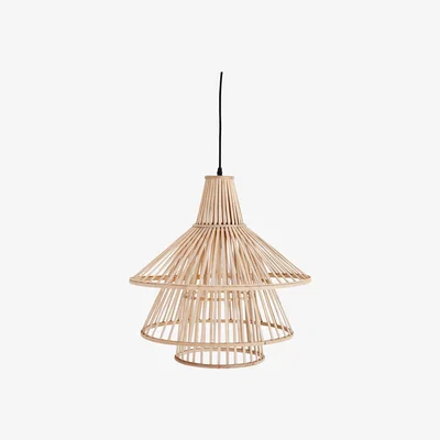 Barker and Stonehouse Bamboo Tiered Pendant Light, Neutral | Barker & Stonehouse