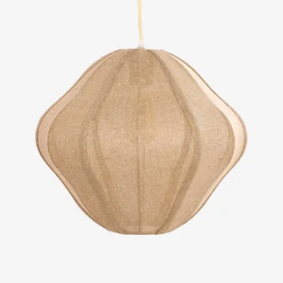 Barker and Stonehouse Shaped Jute Pendant Light, Neutral Fabric | Barker & Stonehouse