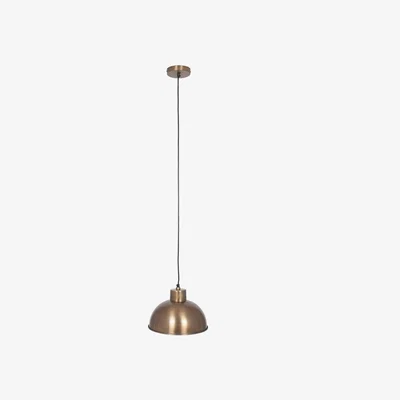 Barker and Stonehouse Antique Brass Metal Dome Pendant Light, Gold | Barker & Stonehouse