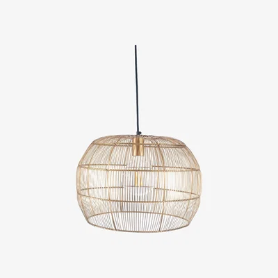 Barker and Stonehouse Antique Brass Wire Pendant Light Metal | Barker & Stonehouse
