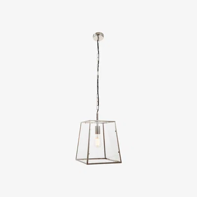 Barker and Stonehouse Nickel Lantern Pendant Light, Silver | Barker & Stonehouse