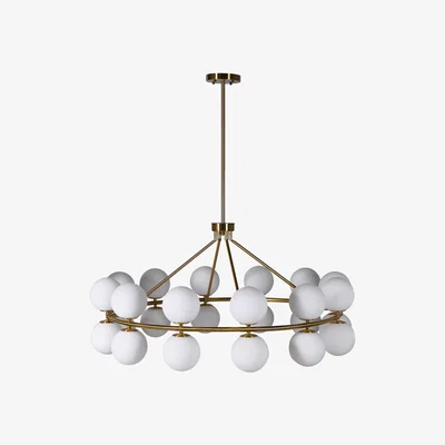 Barker and Stonehouse Multi White Globe Chandelier, Gold | Barker & Stonehouse