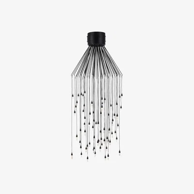 Barker and Stonehouse Timothy Oulton Rock Crystal Rain Drop Flush Light, Black | Barker & Stonehouse