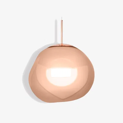 Barker and Stonehouse Tom Dixon MELT PENDANT COPPER Light, Orange | Barker & Stonehouse