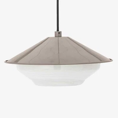 Barker and Stonehouse NATURAL CONE SHAPED PENDANT Light, Neutral Glass | Barker & Stonehouse