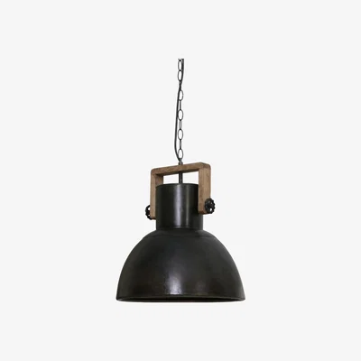 Barker and Stonehouse Black Dome Pendant Light Metal | Barker & Stonehouse