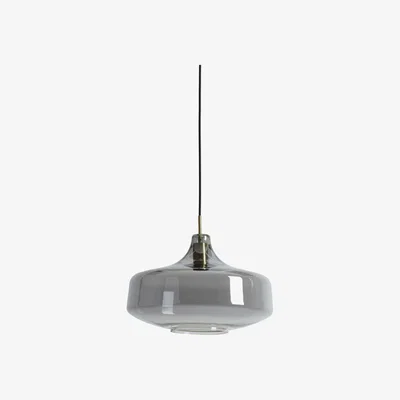 Barker and Stonehouse Shaped Glass Pendant Light, Grey | Barker & Stonehouse