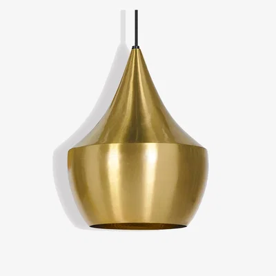 Barker and Stonehouse Tom Dixon BEAT FAT PENDANT BRASS Light, Gold | Barker & Stonehouse