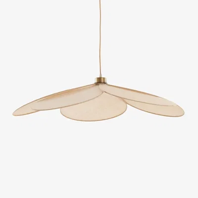 Barker and Stonehouse Fabric Petal Pendant Light, Neutral | Barker & Stonehouse