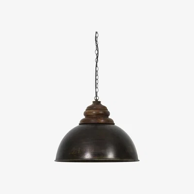 Barker and Stonehouse Black Zinc & Wood Hanging Pendant Light | Barker & Stonehouse