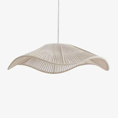 Barker and Stonehouse White Wave Pendant Light, Neutral Metal | Barker & Stonehouse