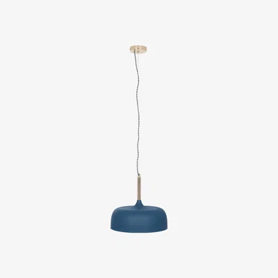 Barker and Stonehouse Matt Indigo Domed Pendant Light, Blue Metal | Barker & Stonehouse